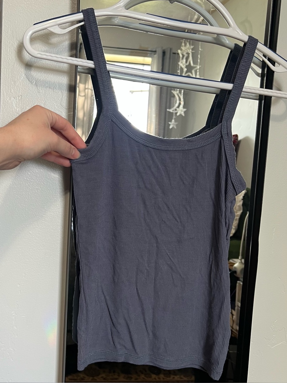 Cotton On Body Ribbed Scoop Tank Top in Charcoal